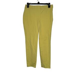Talbots Women‎ Pants Chatham Ankle Side Zip Stretch Back Pockets Yellow 2Petites